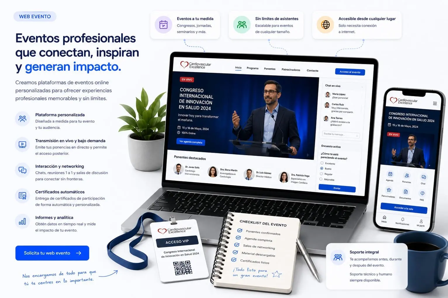 Web de evento profesional