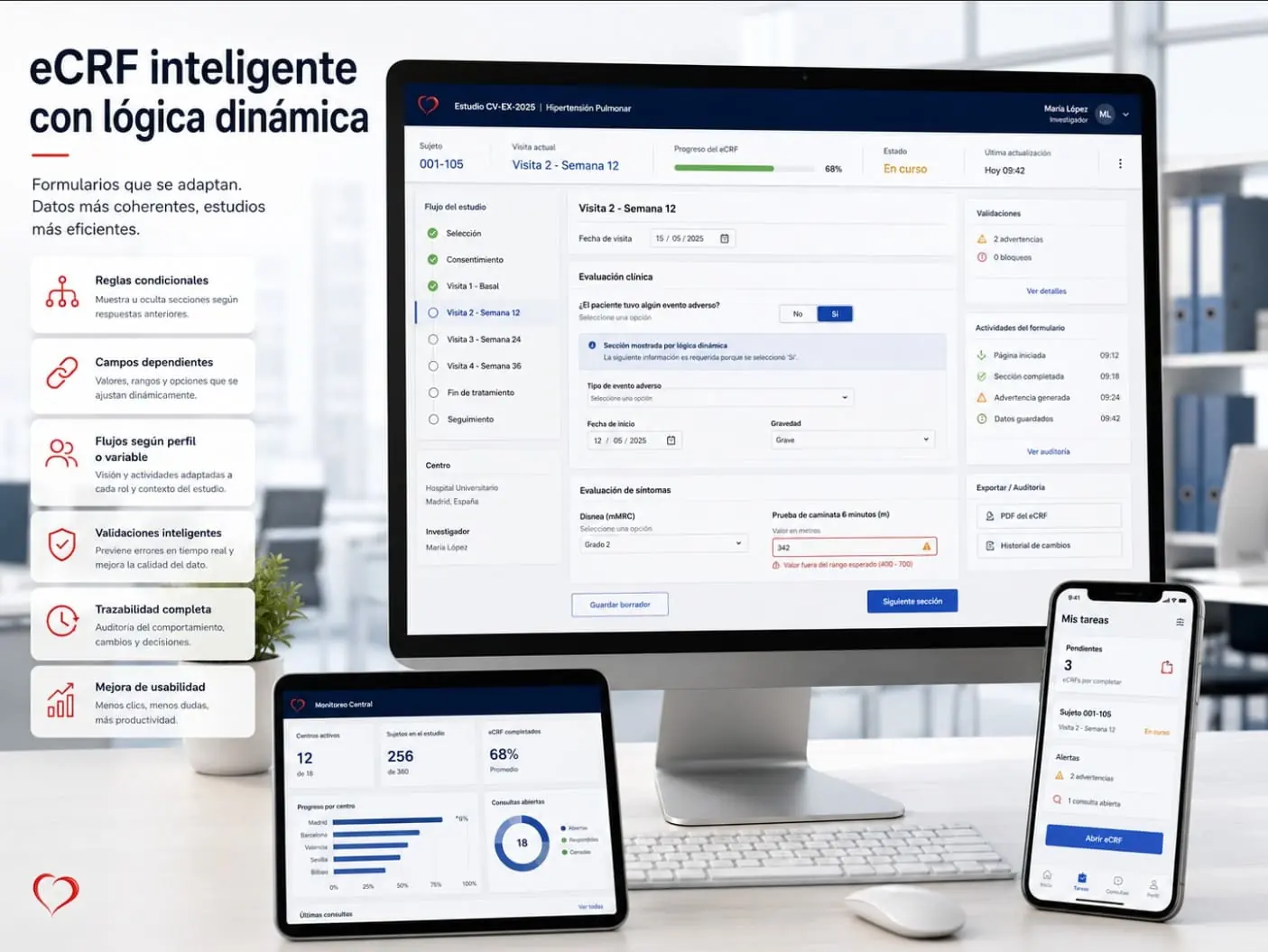 eCRF inteligente con lógica dinamica