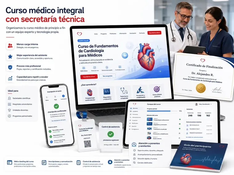 Curso médico integral con secretaria técnica